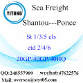 Shantou Porto Mar transporte de mercadorias para Ponce
